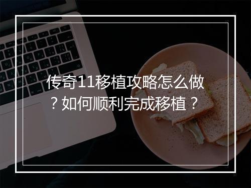 传奇11移植攻略怎么做？如何顺利完成移植？