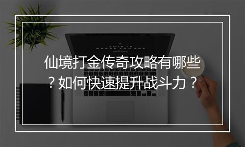 仙境打金传奇攻略有哪些？如何快速提升战斗力？