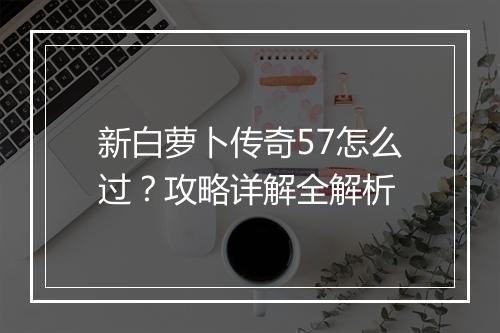 新白萝卜传奇57怎么过？攻略详解全解析
