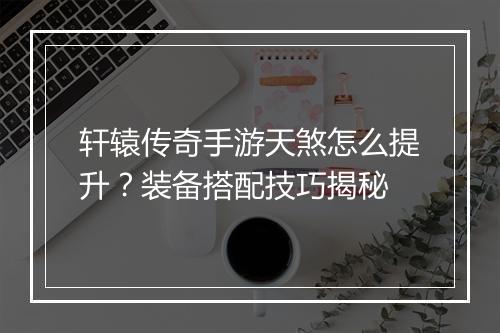 轩辕传奇手游天煞怎么提升？装备搭配技巧揭秘