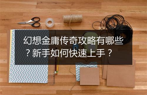 幻想金庸传奇攻略有哪些？新手如何快速上手？