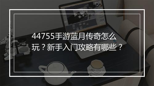 44755手游蓝月传奇怎么玩？新手入门攻略有哪些？