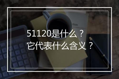 51120是什么？它代表什么含义？