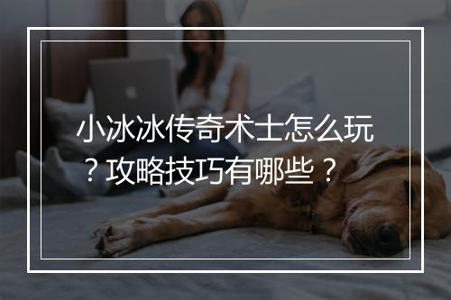 小冰冰传奇术士怎么玩？攻略技巧有哪些？