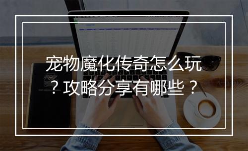 宠物魔化传奇怎么玩？攻略分享有哪些？