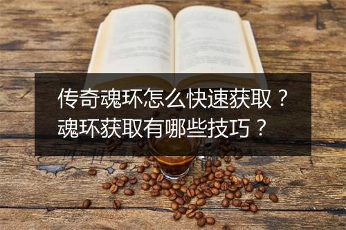 传奇魂环怎么快速获取？魂环获取有哪些技巧？