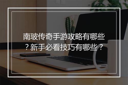 南玻传奇手游攻略有哪些？新手必看技巧有哪些？