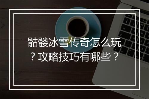 骷髅冰雪传奇怎么玩？攻略技巧有哪些？