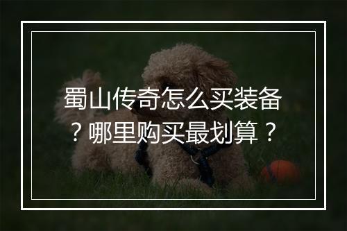 蜀山传奇怎么买装备？哪里购买最划算？