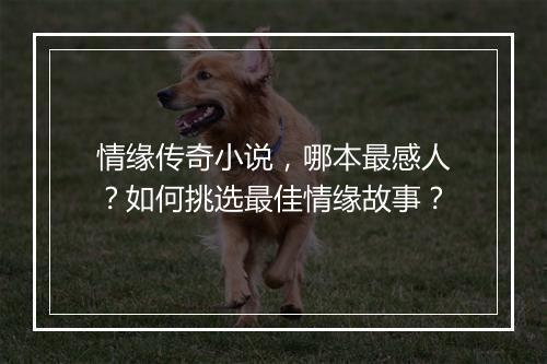 情缘传奇小说，哪本最感人？如何挑选最佳情缘故事？