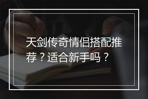 天剑传奇情侣搭配推荐？适合新手吗？