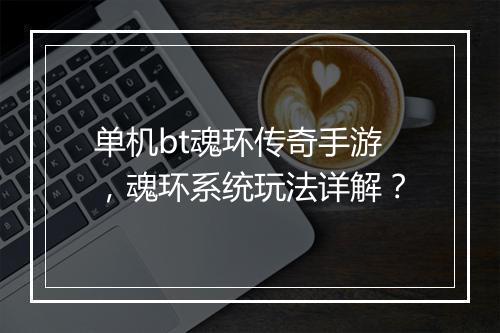 单机bt魂环传奇手游，魂环系统玩法详解？