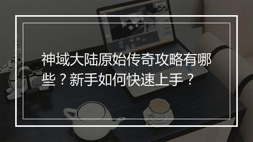 神域大陆原始传奇攻略有哪些？新手如何快速上手？