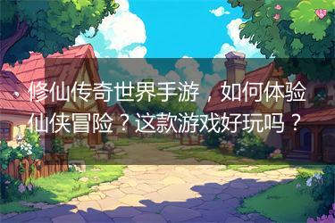 修仙传奇世界手游，如何体验仙侠冒险？这款游戏好玩吗？
