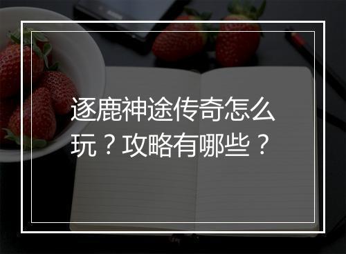 逐鹿神途传奇怎么玩？攻略有哪些？