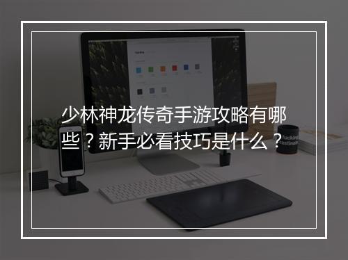 少林神龙传奇手游攻略有哪些？新手必看技巧是什么？