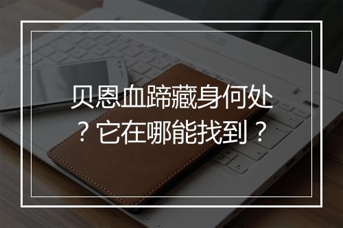 贝恩血蹄藏身何处？它在哪能找到？