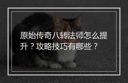 原始传奇八转法师怎么提升？攻略技巧有哪些？
