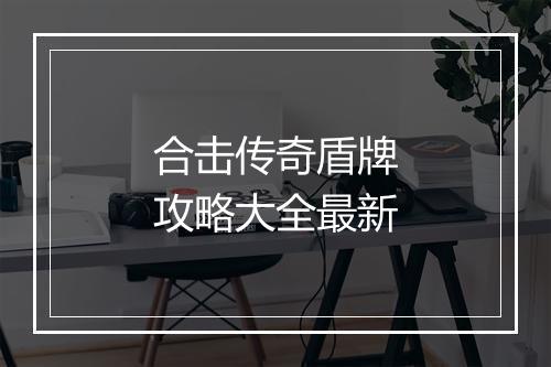 合击传奇盾牌攻略大全最新