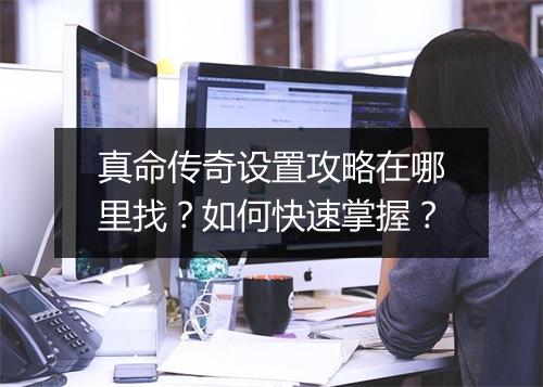 真命传奇设置攻略在哪里找？如何快速掌握？