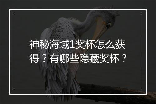 神秘海域1奖杯怎么获得？有哪些隐藏奖杯？
