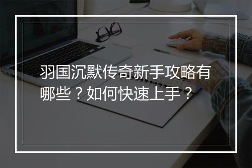 羽国沉默传奇新手攻略有哪些？如何快速上手？