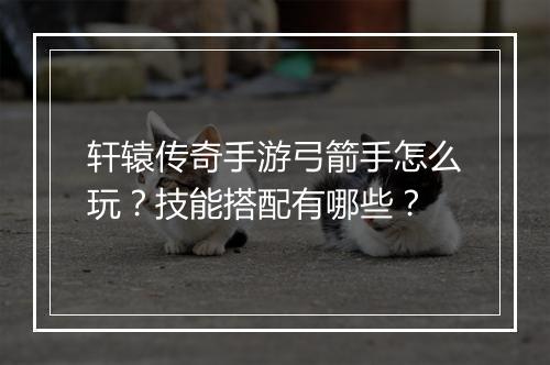 轩辕传奇手游弓箭手怎么玩？技能搭配有哪些？