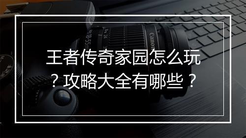 王者传奇家园怎么玩？攻略大全有哪些？