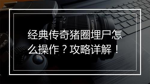 经典传奇猪圈埋尸怎么操作？攻略详解！