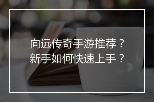 向远传奇手游推荐？新手如何快速上手？
