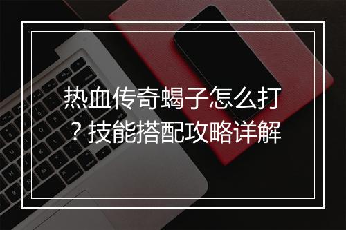 热血传奇蝎子怎么打？技能搭配攻略详解