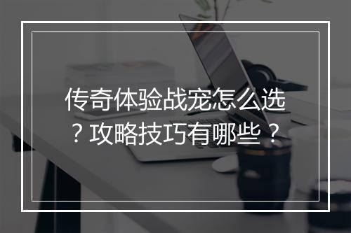 传奇体验战宠怎么选？攻略技巧有哪些？