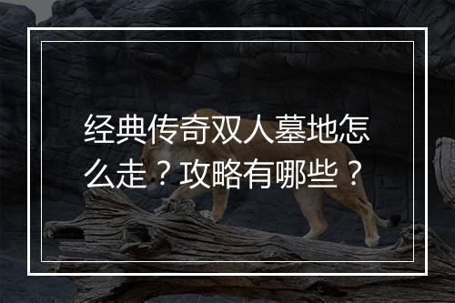 经典传奇双人墓地怎么走？攻略有哪些？