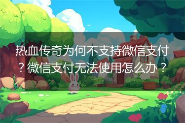 热血传奇为何不支持微信支付？微信支付无法使用怎么办？