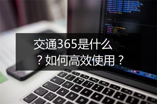 交通365是什么？如何高效使用？