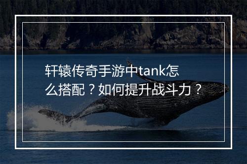 轩辕传奇手游中tank怎么搭配？如何提升战斗力？