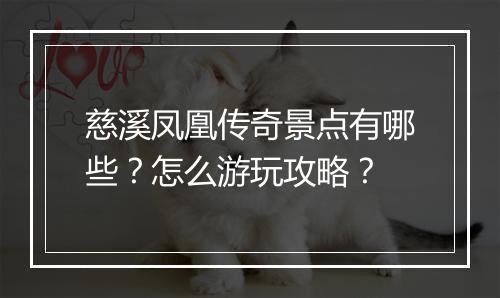 慈溪凤凰传奇景点有哪些？怎么游玩攻略？