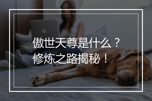 傲世天尊是什么？修炼之路揭秘！