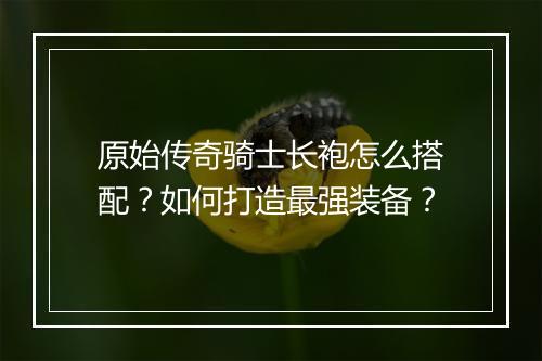 原始传奇骑士长袍怎么搭配？如何打造最强装备？