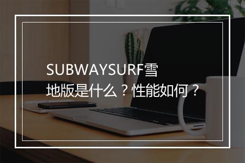 SUBWAYSURF雪地版是什么？性能如何？