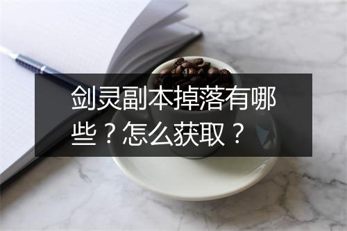 剑灵副本掉落有哪些？怎么获取？