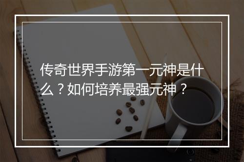 传奇世界手游第一元神是什么？如何培养最强元神？
