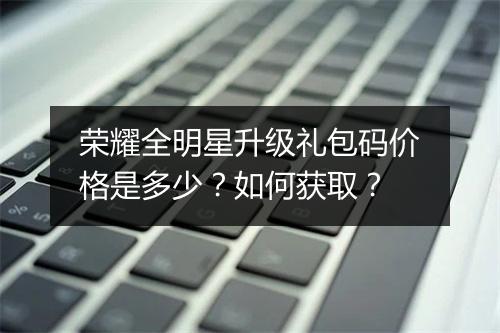 荣耀全明星升级礼包码价格是多少？如何获取？