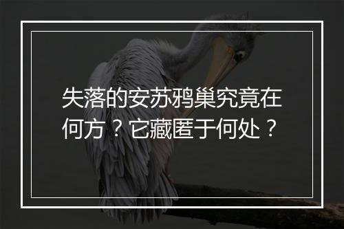 失落的安苏鸦巢究竟在何方？它藏匿于何处？