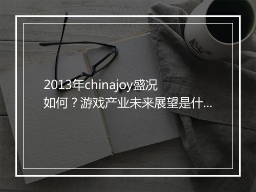 2013年chinajoy盛况如何？游戏产业未来展望是什么？