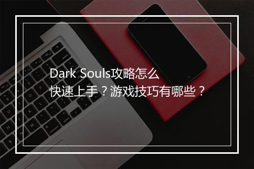 Dark Souls攻略怎么快速上手？游戏技巧有哪些？