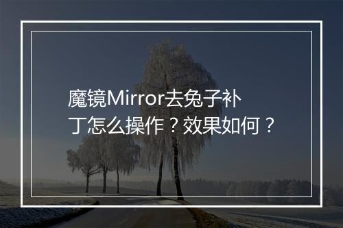 魔镜Mirror去兔子补丁怎么操作？效果如何？