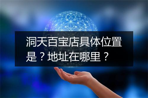 洞天百宝店具体位置是？地址在哪里？