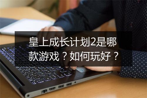 皇上成长计划2是哪款游戏？如何玩好？