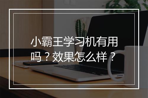 小霸王学习机有用吗？效果怎么样？